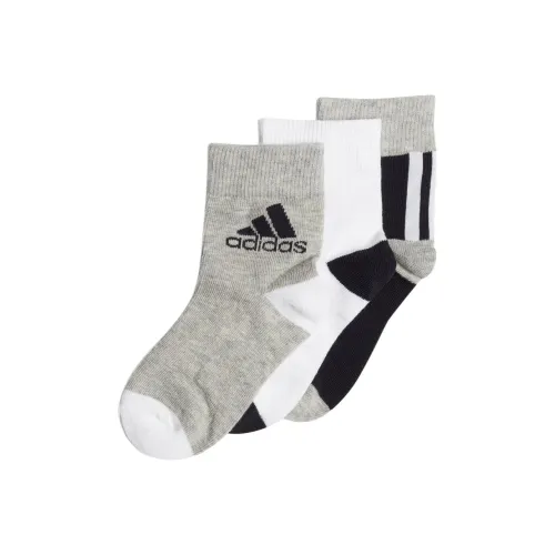 Adidas Носки 3 упаковки черные белые серые детские