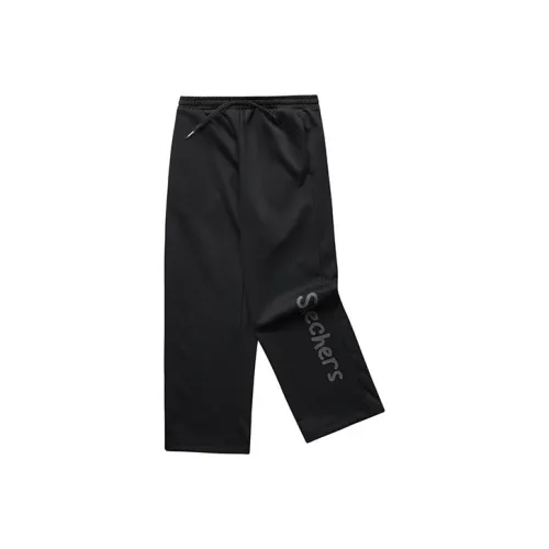 Skechers Новогодний Угольный черный/0018 Школьный возраст Вязаные Тренировочные брюки