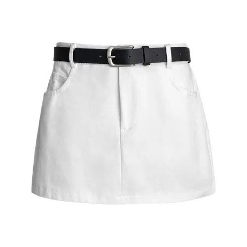 AINUOERMY Джинсовые короткие юбки Женские Белые