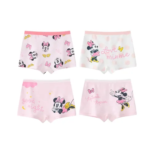 Disney 4 шт [Белый + Светло-розовый + Светло-розовый + Светло-розовый] Детское нижнее белье
