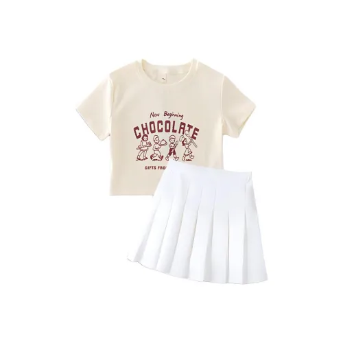 Elephants 9937 Абрикос + 1566 Белый Школьный возраст Комплекты с юбкой