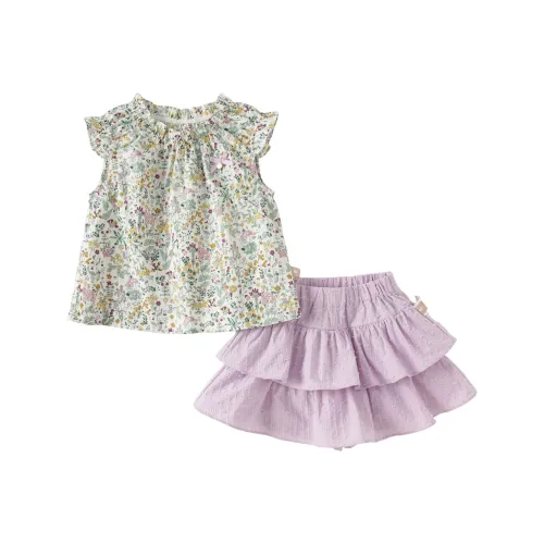 DAVE BELLA Повседневная Спортивная Одежда Маленький Цветочный Печатный Детский