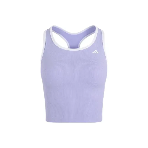 Adidas SS25 Спортивные жилеты Женские Светло-фиолетовый Белый