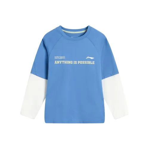 LINING YOUNG Sports Life Collection Т-рубашка Rowing Синий Подростки