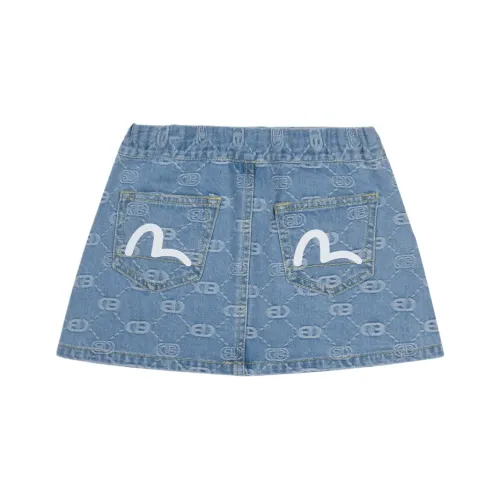 EVISU Джинсовый синий сплошной принт Kids Юбки