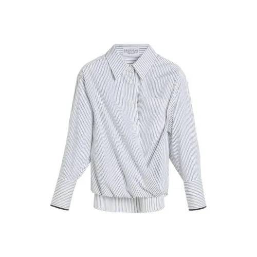 BRUNELLO CUCINELLI Морской синий Kids Рубашки