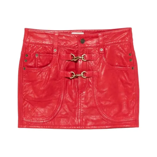 ISABEL MARANT Красный Женские Кожаные Короткие Юбки
