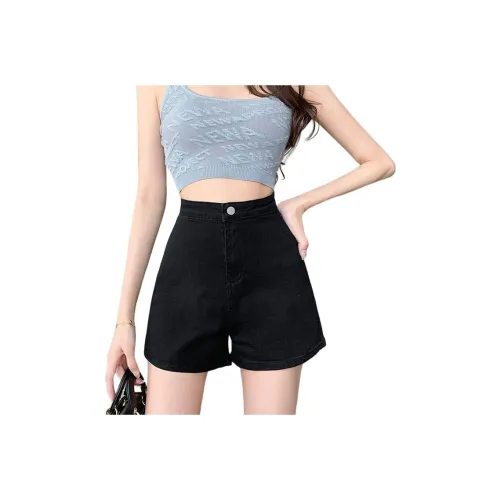 YEARNED Джинсовые шорты Женские Черные