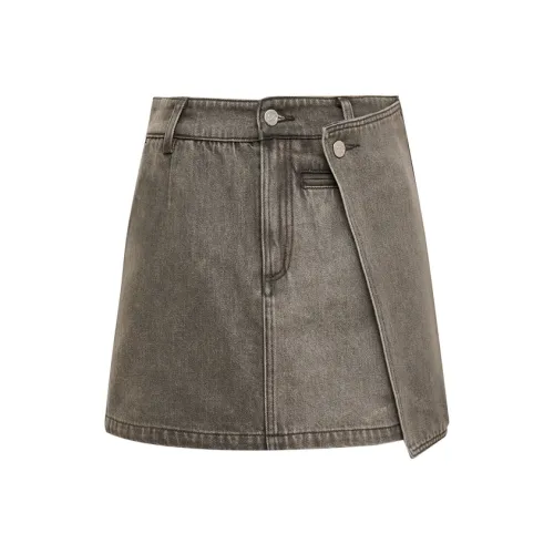 Lost In Echo Джинсовые короткие юбки Женские Светло-серый