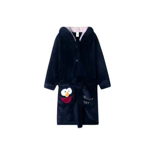 Purr Cow Sleep Халат для детей Темно-синий