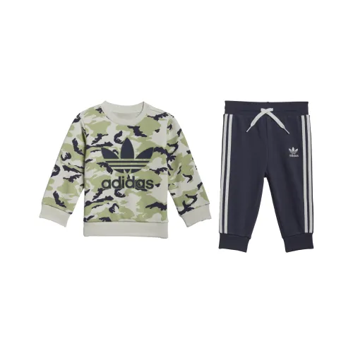 Adidas Originals Повседневная Спортивная Одежда Комплект Track Серый ACID Зеленый Темно-Серый Темно-Синий Белый Детский