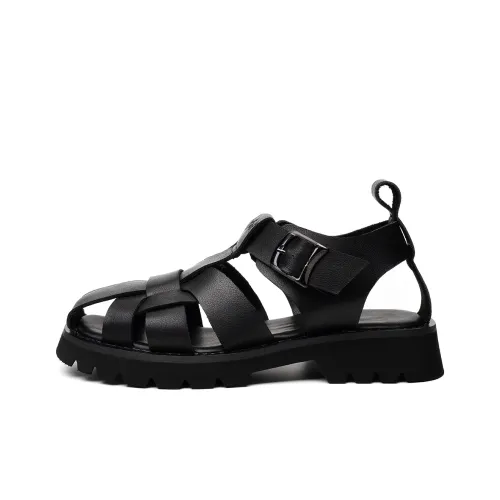 Сандалии FED в римском стиле, черные, мужские