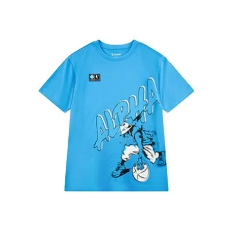QIAODAN Basketball Collection Каролина Блю Kids T-рубашки
