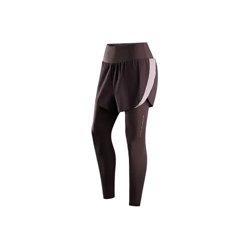 Anta Running Collection Шоколадно-коричневый/Пыльно-фиолетовый Женские спортивные брюки