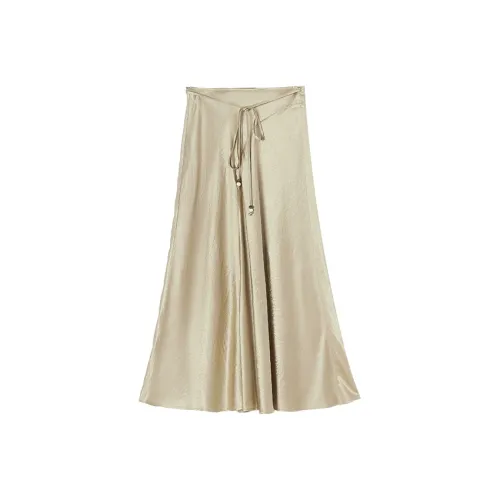 XIANGYING Повседневная длинная юбка женская CAMEL