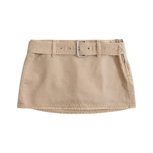 Abercrombie＆Fitch Джинсовые короткие юбки Женские Хаки