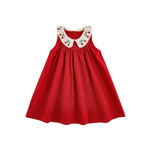 YOEHYAUL Платье красное для детей 3-7 лет