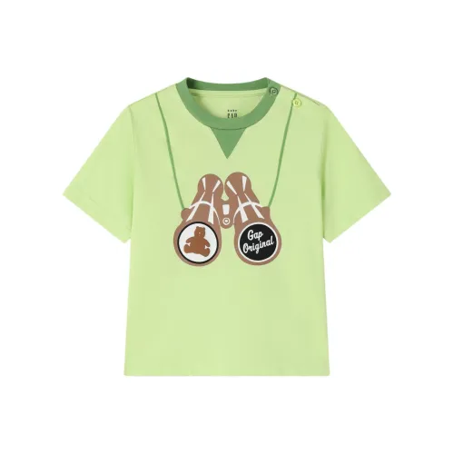 GAP совместный бренд 100% хлопок Милый с принтом Короткий рукав Т-рубашки для детей Топ Новорожденный и малыш