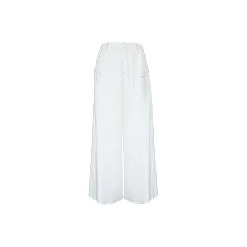 SIQIZ Белые Женские Повседневные Брюки