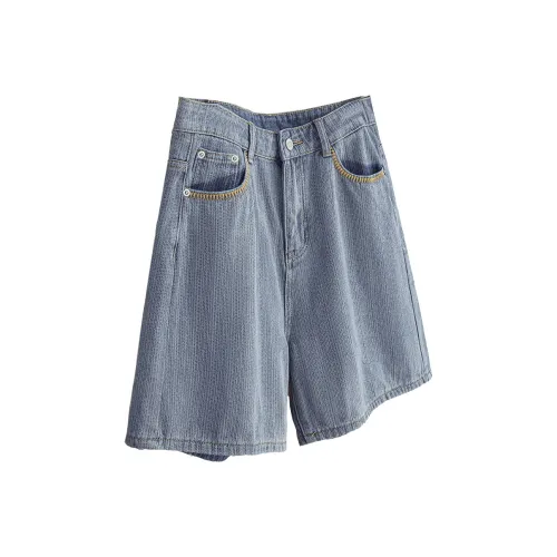 TOUCH Джинсовые шорты Женские Светло-серый синий