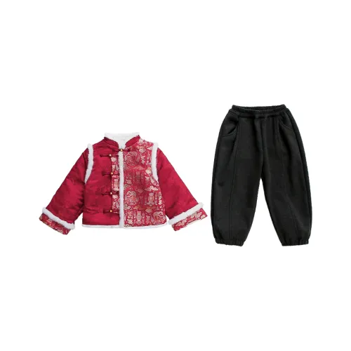 ЮЙЧЖАОЛИНЬ Костюм Танга Красный для детей 3-7 лет