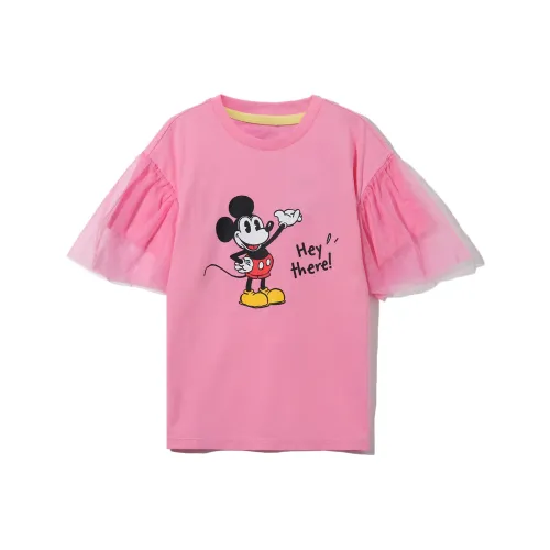 LINING YOUNG T-рубашка Li NING X Disney Коллаборация Коллекция Розовый Детский