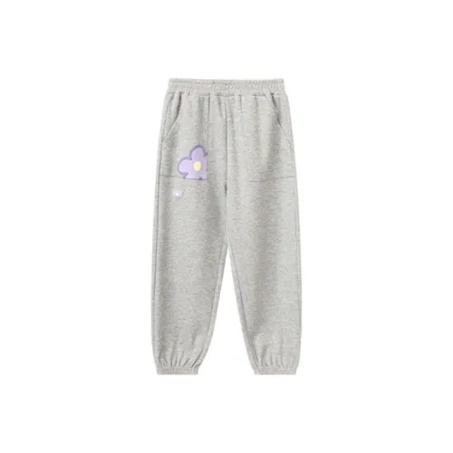 Вязаные тренировочные брюки Red Bean среднего размера цвет вересковый серый для детей