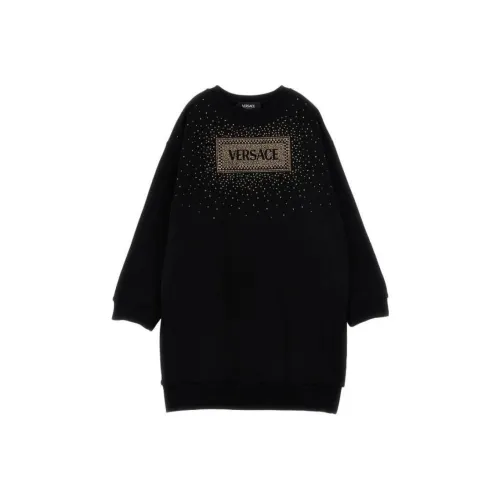 VERSACE Детское платье черного цвета