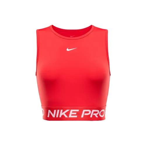 nike Женские Dri Fit Cropped Tank Top Pro Sport жилеты Женские Университетский Красный Белый