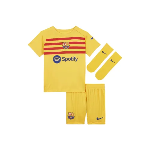 nike Kids Комплекты Barcelona Football Club 2023 24 Сезон Желтый Infant и Toddler
