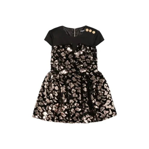 BALMAIN Черные Платья для Детей