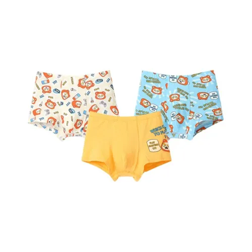 JIUSUIBAN Апельсин + Светло-желтый + Синий Kids Трусы