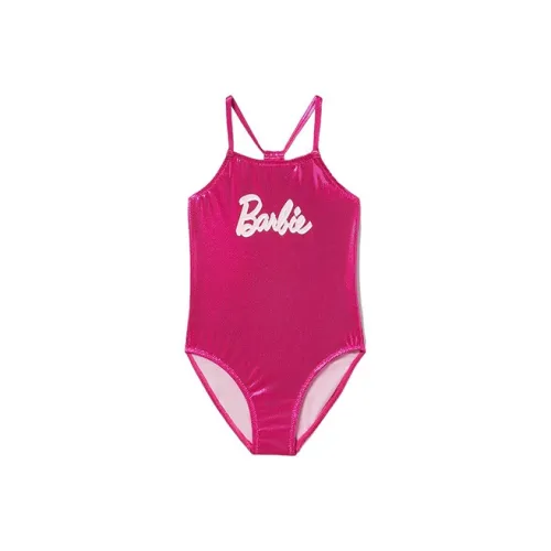 ZARA x barbie Облегающий детский купальник темно-фиолетовый красный