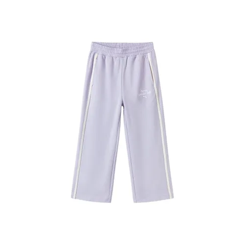 Детские PUMA Вязаные Спортивные Штаны Sportstyle Series Розовые Фиолетовые 70001