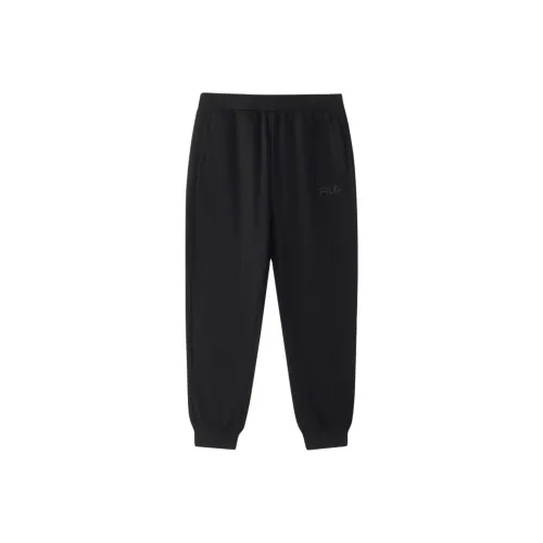 FILA KIDS x HENGLI·LUSUO Вязаные спортивные штаны черного цвета для подростков