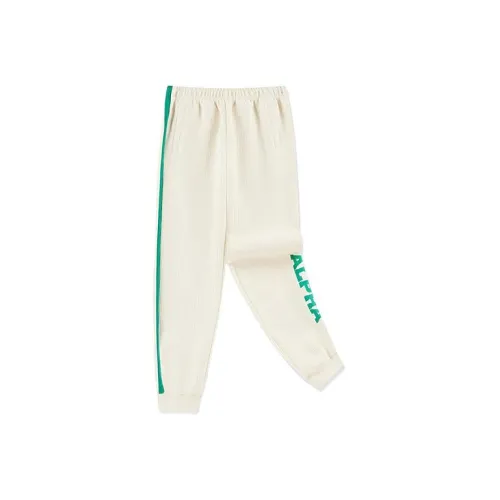 Подростки QIAODAN Вязаные Тренировочные Штаны Навес Белый