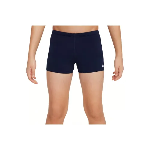 Nike Детский купальник Темно-синий Белый Подростки