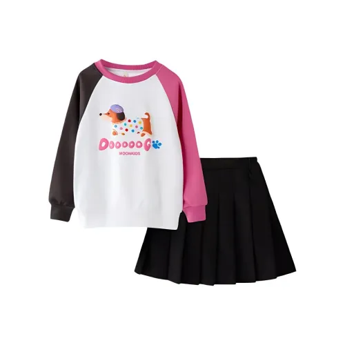 Elephants Розовый & Серый и черный Школьный возраст Комплекты с юбкой