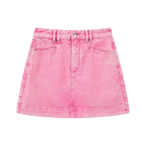 PEACEBIRD Джинсовые короткие юбки Женские Розовый