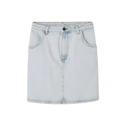 AMERICAN VINTAGE A.M SS25 Юбка JOYBIRD Джинсовые короткие юбки Женские Зимний Отбеленный WHITENED Белый и синий