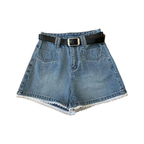 OUBO Джинсовые шорты Женские Ностальгический синий