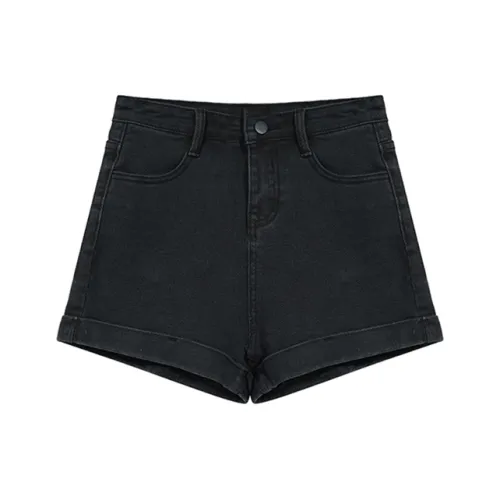 SCCREBEL OFFICIAL Джинсовые шорты Женские Черные