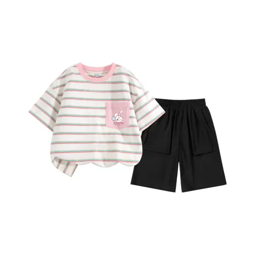 La Chapelle Kids Повседневная спортивная одежда Розовый Белый Usahana Карман K Черный Однотонный Дети 3-7 лет