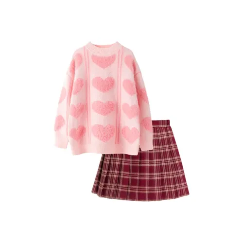 OVE 9350 Свитер 4379 Юбка [Зимний Новогодний Одежда Sets] Школьный возраст Комплекты с юбкой