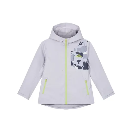 ERKE KIDS Титановый серый Унисекс Детские софтшелл-куртки