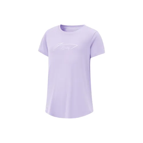 LINING YOUNG Комплексное физическое развитие T-рубашка SS25 Сиреневый Детский возраст 3-7 лет