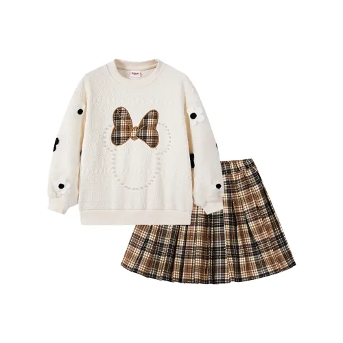 Детский комплект Disney с юбкой светлый хаки для детей 3-7 лет