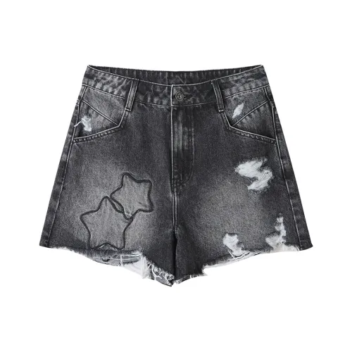 ANDREA MARTIN Джинсовые шорты Женские Черные