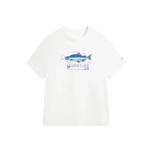 LINING YOUNG На открытом воздухе T-рубашка Стандартная Белая Подростки