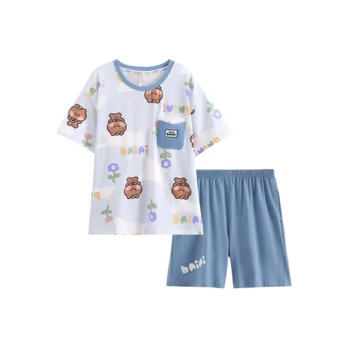 FENTENG x LINE FRIENDS Пижамный комплект для детей светло-синий